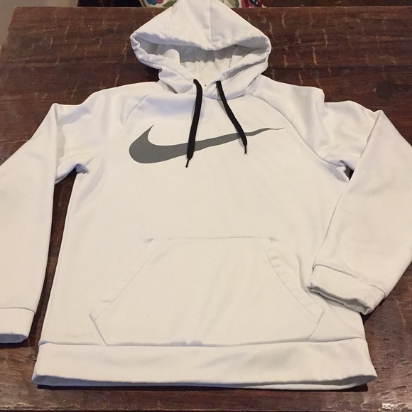 white nike dri fit hoodie